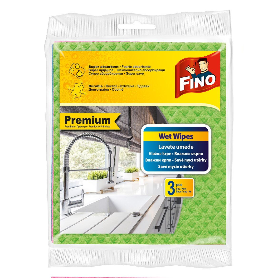 Lavete umede Premium Fino 3 Buc/set